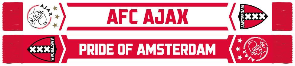 Afbeeldingen van Ajax Sjaal - Logo + Wapen - rood/wit