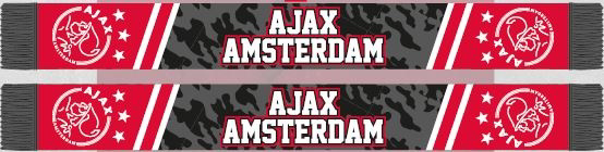Picture of Ajax Sjaal Camo - rood/zwart
